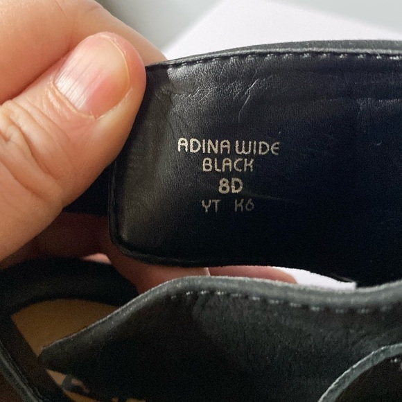 Earth Origins Black Adina Wide Chunky Buckle Wedge Open Toe size 8D - Picture 7 of 8